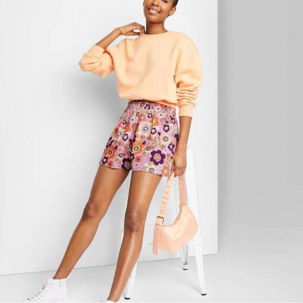Wild Fable Floral Linen Blend Shorts